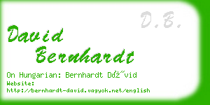 david bernhardt business card